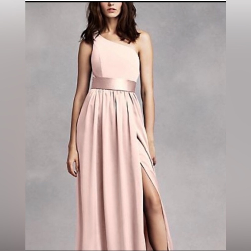 Vera Wang one shoulder maxi dress
